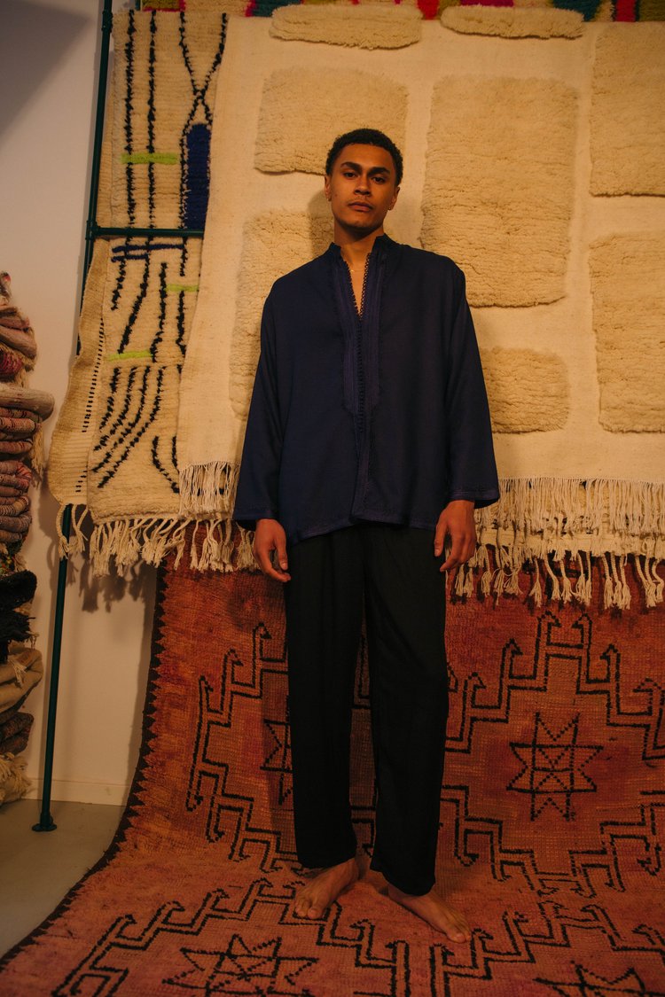Chechchaouen Linen Jacket Men