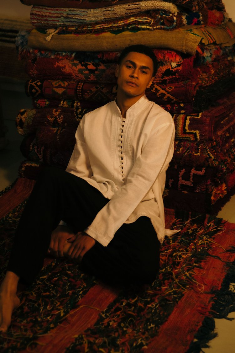 Chechchaouen Linen Jacket Men
