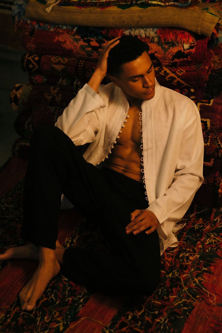 Chechchaouen Linen Jacket Men