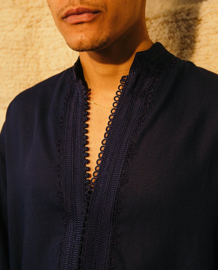 Chechchaouen Linen Jacket Men