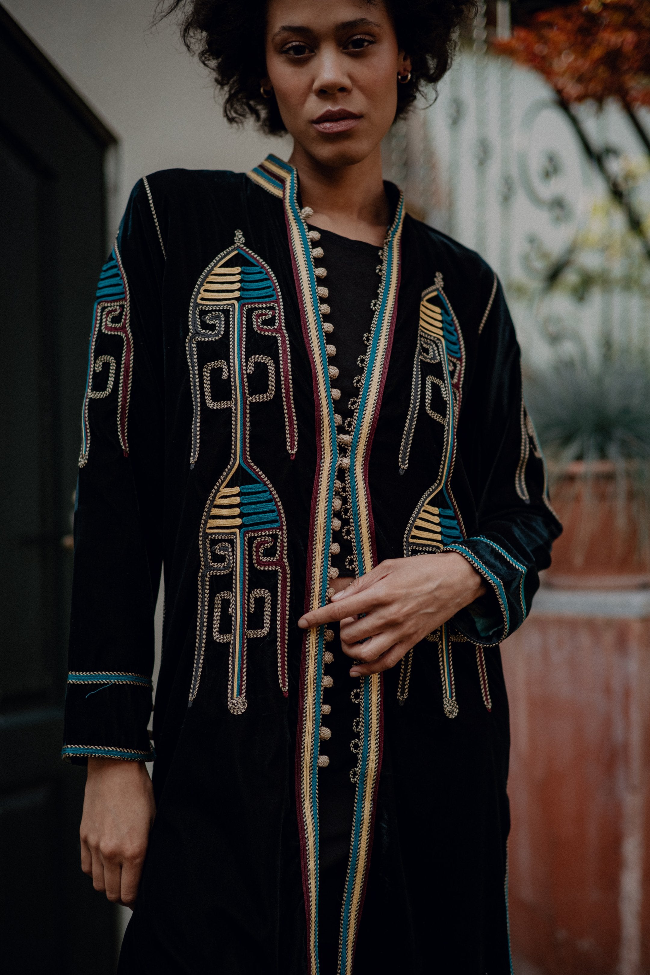 Asliah Velvet Jacket Black