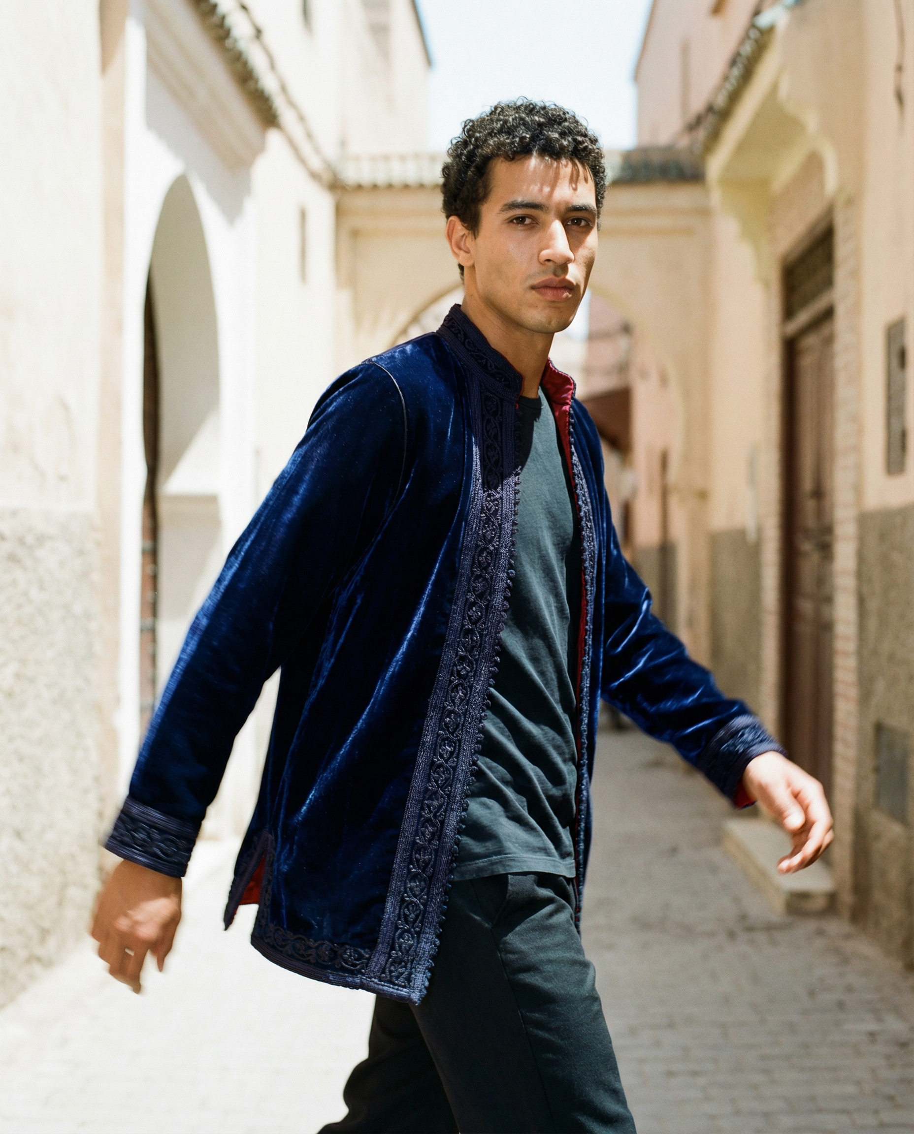 Toubkal Velvet Jacket Navy Unisex