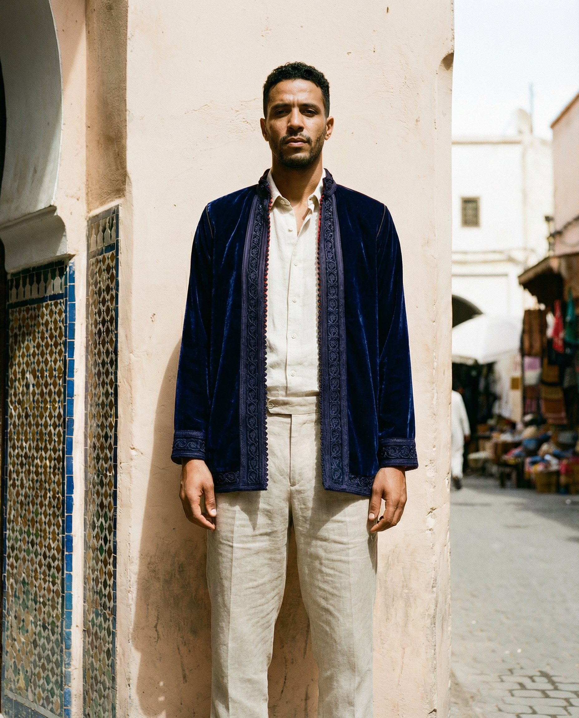 Toubkal Velvet Jacket Navy Unisex