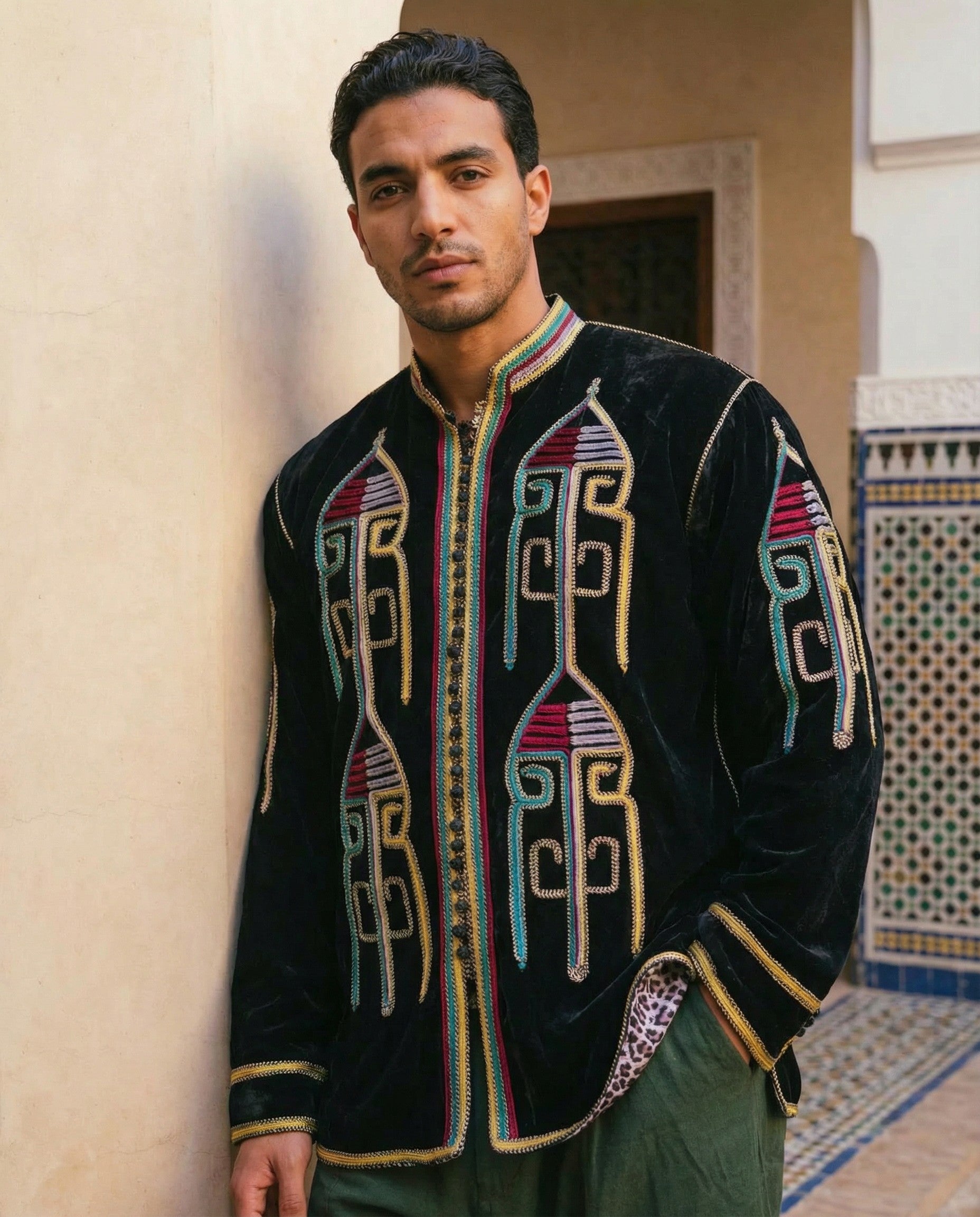 Asliah Velvet Jacket Black Men