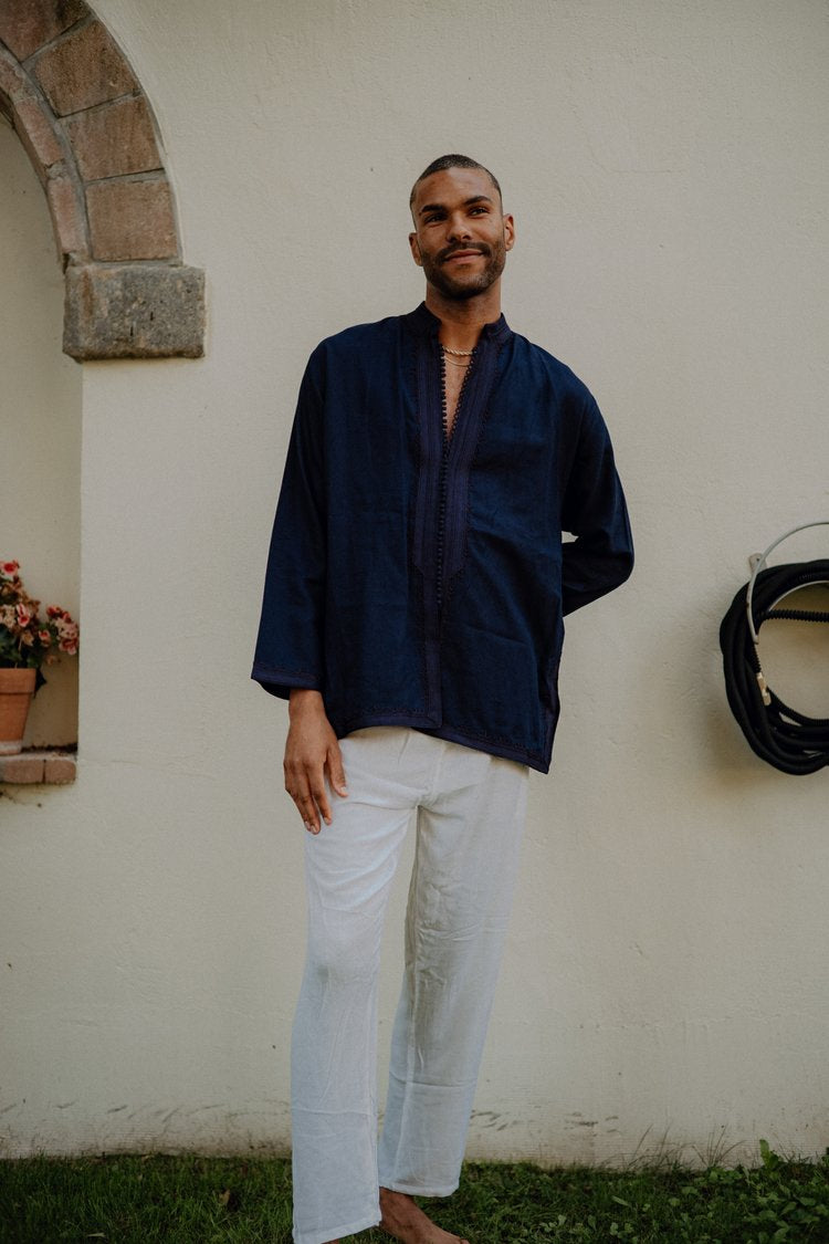 Chechchaouen Linen Jacket Men
