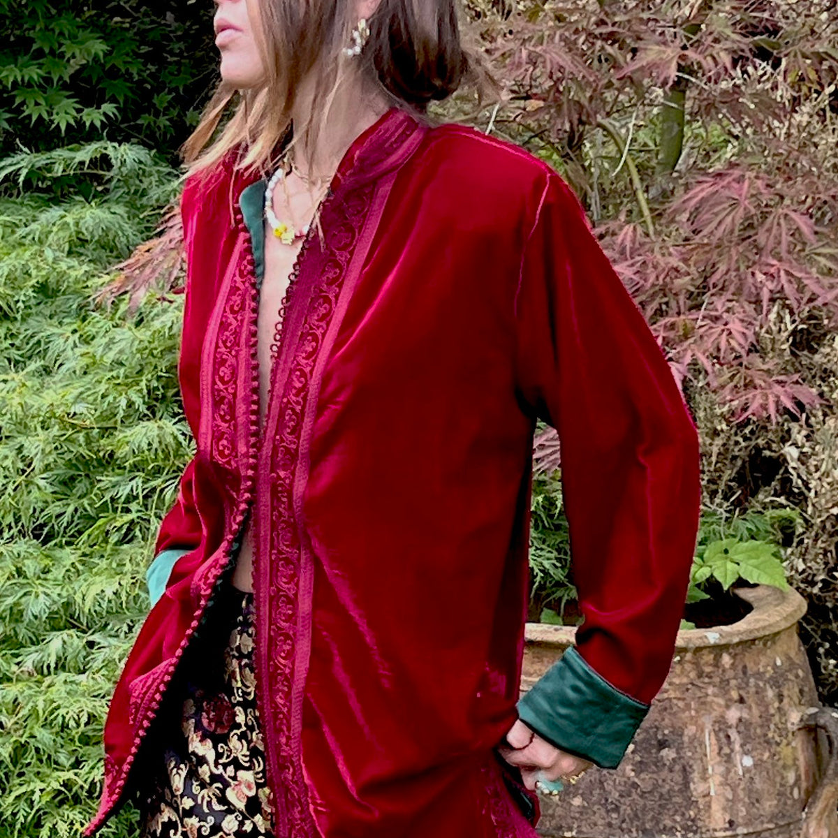 Toubkal Velvet Jacket Red