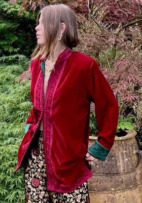 Toubkal Velvet Jacket Red