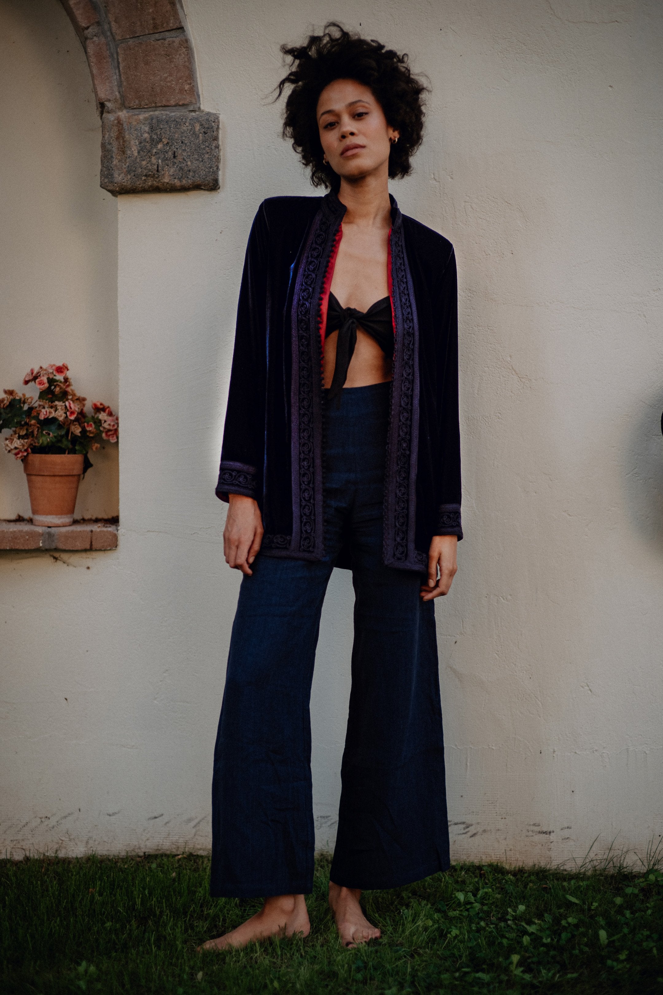 Toubkal Velvet Jacket Navy Unisex